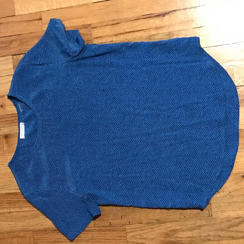 Equipment Silk Blouse XS blue black dot print